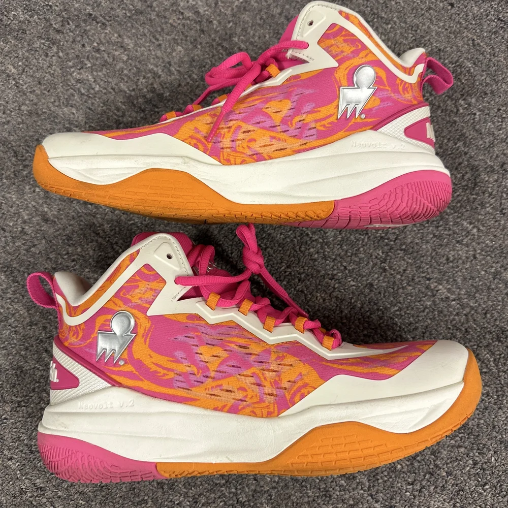 Women's Athletic Shoes - Pink and Orange - Picture 5 of 5